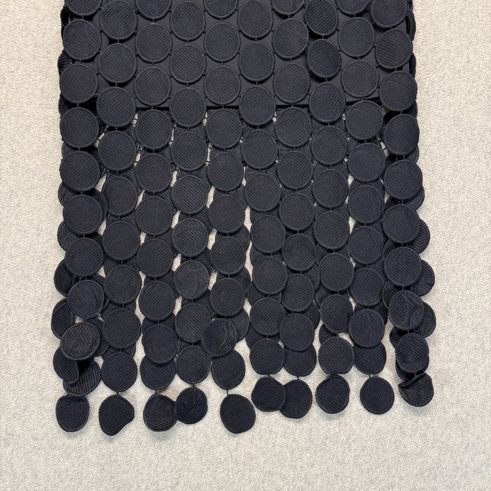 Commense Textured Circle Midi Skirt Women's Small Black Statement Overlay NWT - Picture 5 of 12